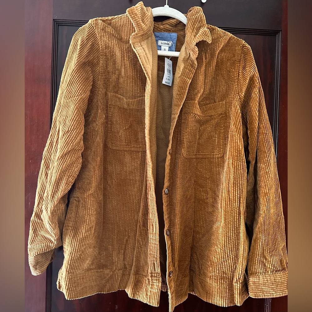 LL Bean corduroy shaket NWT